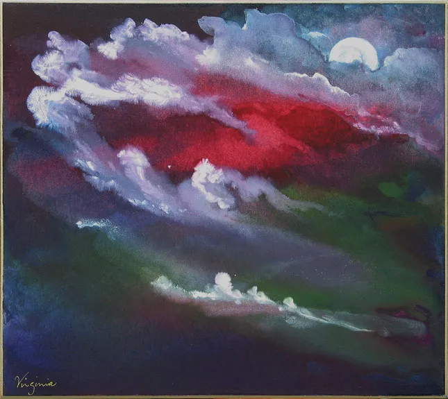 Clouds and full moon 