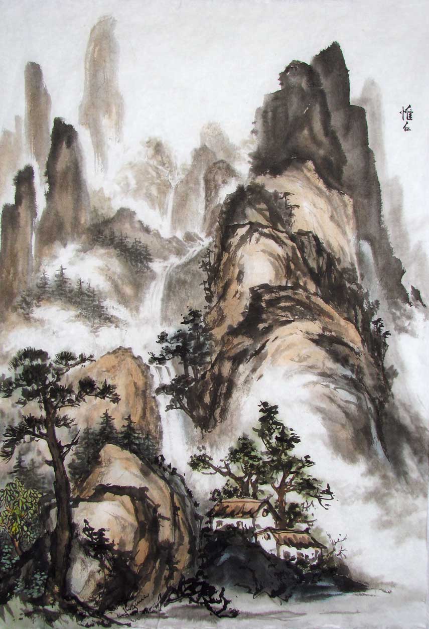 Brown rocks and mountains