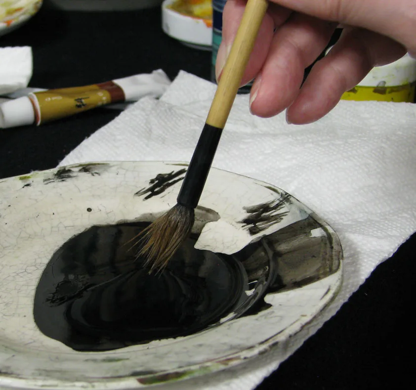 Brush & black ink